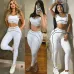 Sale ALO Yoga Inspired Contour Trim Tank Top & High-Waisted Leggings Set - Women's Sculpting Activewear Ensemble for Fitness   Style  #B54109