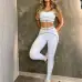 Sale ALO Yoga Inspired Contour Trim Tank Top & High-Waisted Leggings Set - Women's Sculpting Activewear Ensemble for Fitness   Style  #B54109