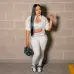 Sale ALO Yoga Inspired Contour Trim Tank Top & High-Waisted Leggings Set - Women's Sculpting Activewear Ensemble for Fitness   Style  #B54109
