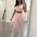 Sale ALO Yoga Inspired Contour Trim Tank Top & High-Waisted Leggings Set - Women's Sculpting Activewear Ensemble for Fitness   Style  #B54109