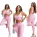 Sale ALO Yoga Inspired Contour Trim Tank Top & High-Waisted Leggings Set - Women's Sculpting Activewear Ensemble for Fitness   Style  #B54109