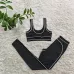 Sale ALO Yoga Inspired Contour Trim Tank Top & High-Waisted Leggings Set - Women's Sculpting Activewear Ensemble for Fitness   Style  #B54109