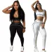 Sale ALO Yoga Inspired Contour Trim Tank Top & High-Waisted Leggings Set - Women's Sculpting Activewear Ensemble for Fitness   Style  #B54109
