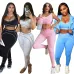 Sale ALO Yoga Inspired Contour Trim Tank Top & High-Waisted Leggings Set - Women's Sculpting Activewear Ensemble for Fitness   Style  #B54109