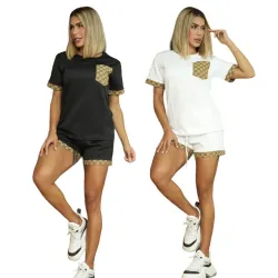 Women's Gucci GG Pattern T-Shirt  Shorts Set #B46472