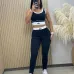 new fashion alo yoga sports vest pants running fitness waist-tightening women's clothing two-piece set #B50918