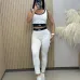 new fashion alo yoga sports vest pants running fitness waist-tightening women's clothing two-piece set #B50918
