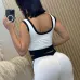 new fashion alo yoga sports vest pants running fitness waist-tightening women's clothing two-piece set #B50918