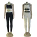 new fashion alo yoga sports vest pants running fitness waist-tightening women's clothing two-piece set #B50918