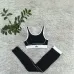 new fashion alo yoga sports vest pants running fitness waist-tightening women's clothing two-piece set #B50918