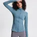 2021 autumn and winter models nylon stretch zipper running long-sleeved yoga sports jacket women #99910210